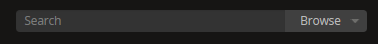 Search box with browse menu