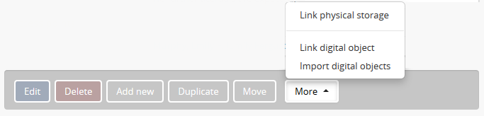 An image of the button block on an archival description