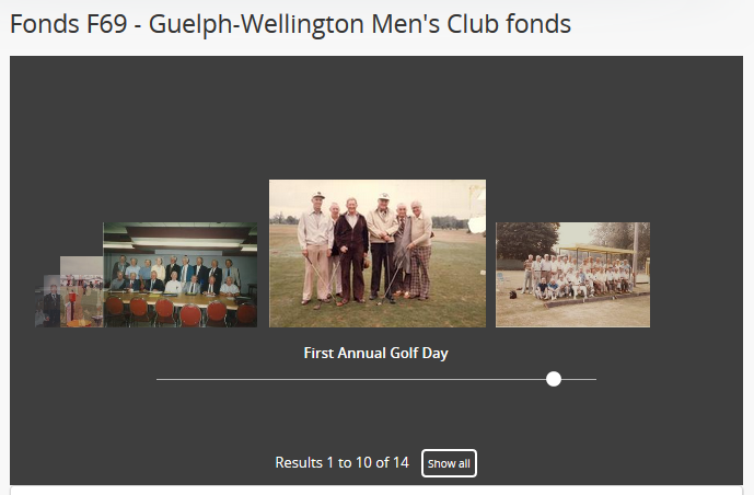 An image of the carousel in AtoM