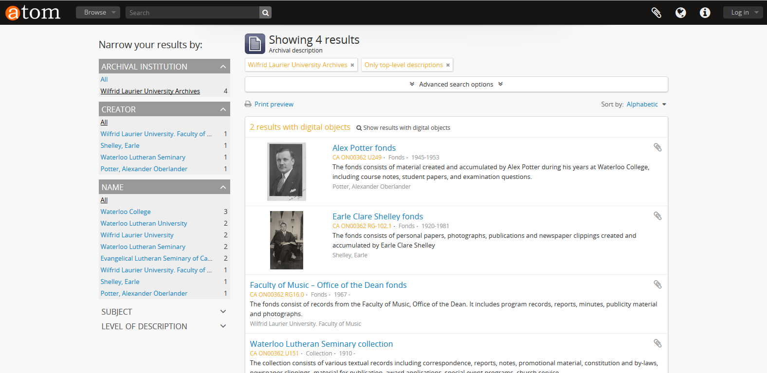 Example of a filter tag on a search results page