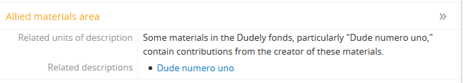 A related description link as seen in the view page