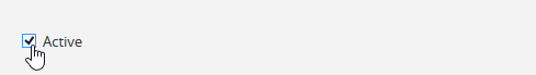 An image of the Active checkbox on a user page in edit mode