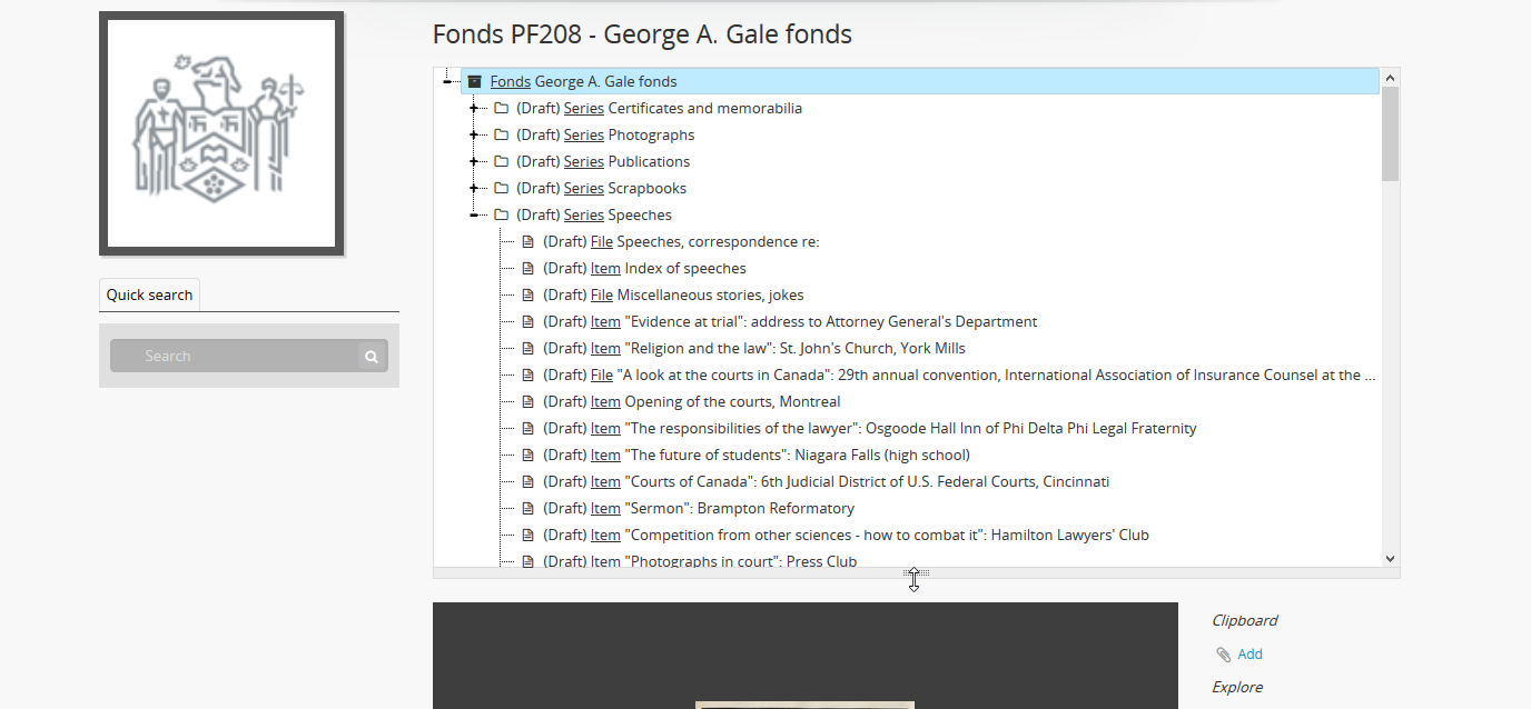 Full-width treeview expanded by dragging the bottom bar