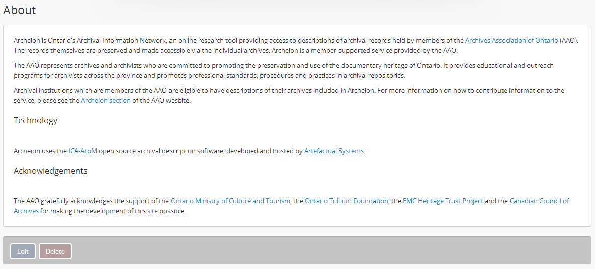 An image of the About page