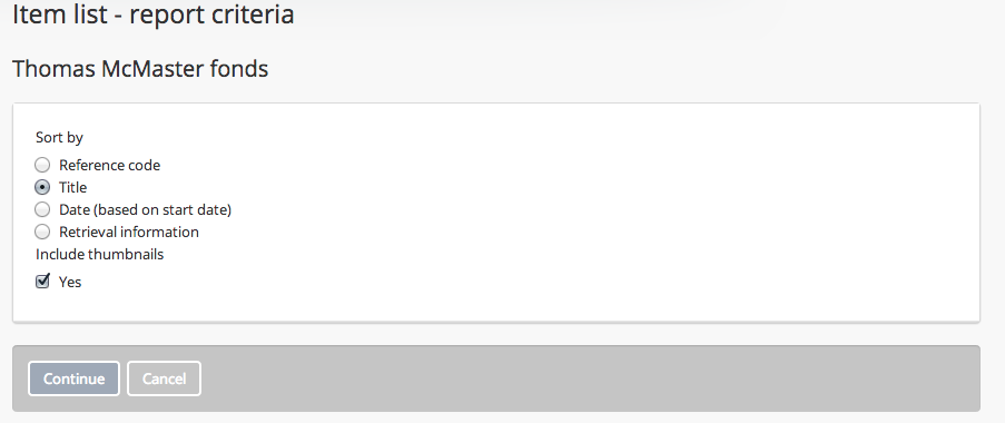 Report criteria view to the logged-in user with Admin privileges.