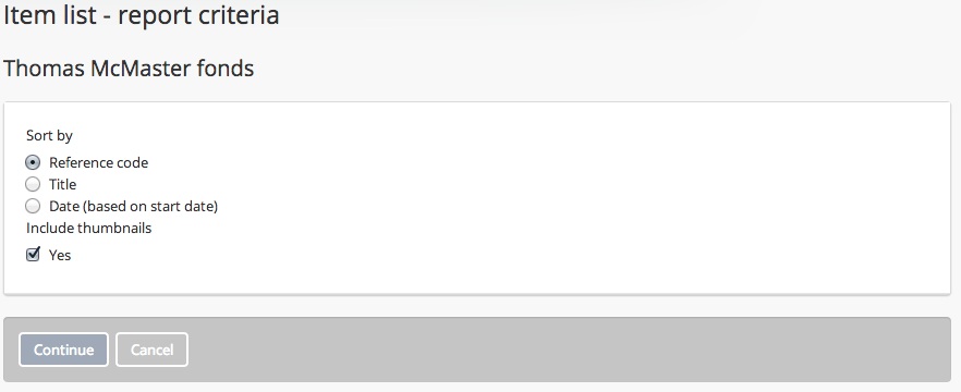 Report criteria view to the public user.