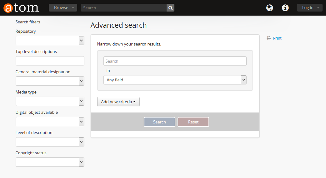 Advanced search, Documentation (Version 2.2)