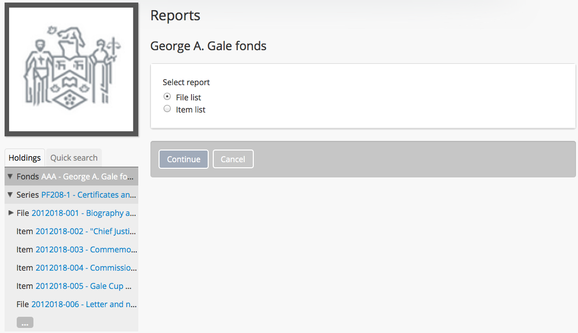 Reports view to the public user.