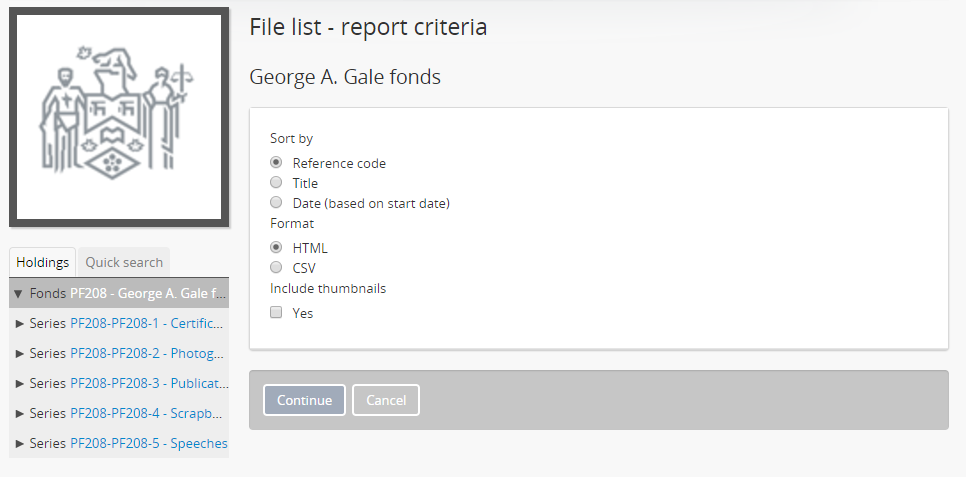 Report criteria view to the public user.