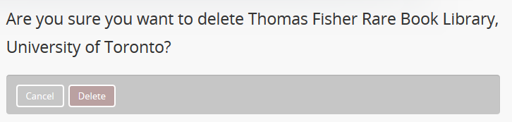 An example of a delete confirmation request