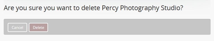 An image of a deletion confirmation message on a Rights holder record
