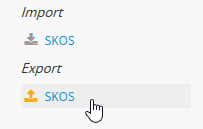 Export SKOS button on the term view page