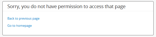 An image of a No access permission message