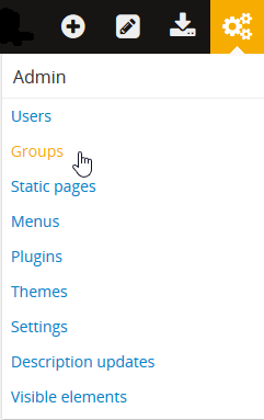 An image of the Admin menu
