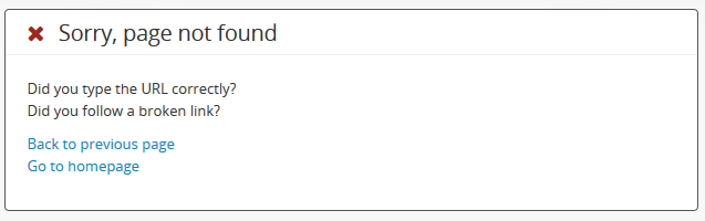 An image of a Page Not Found message
