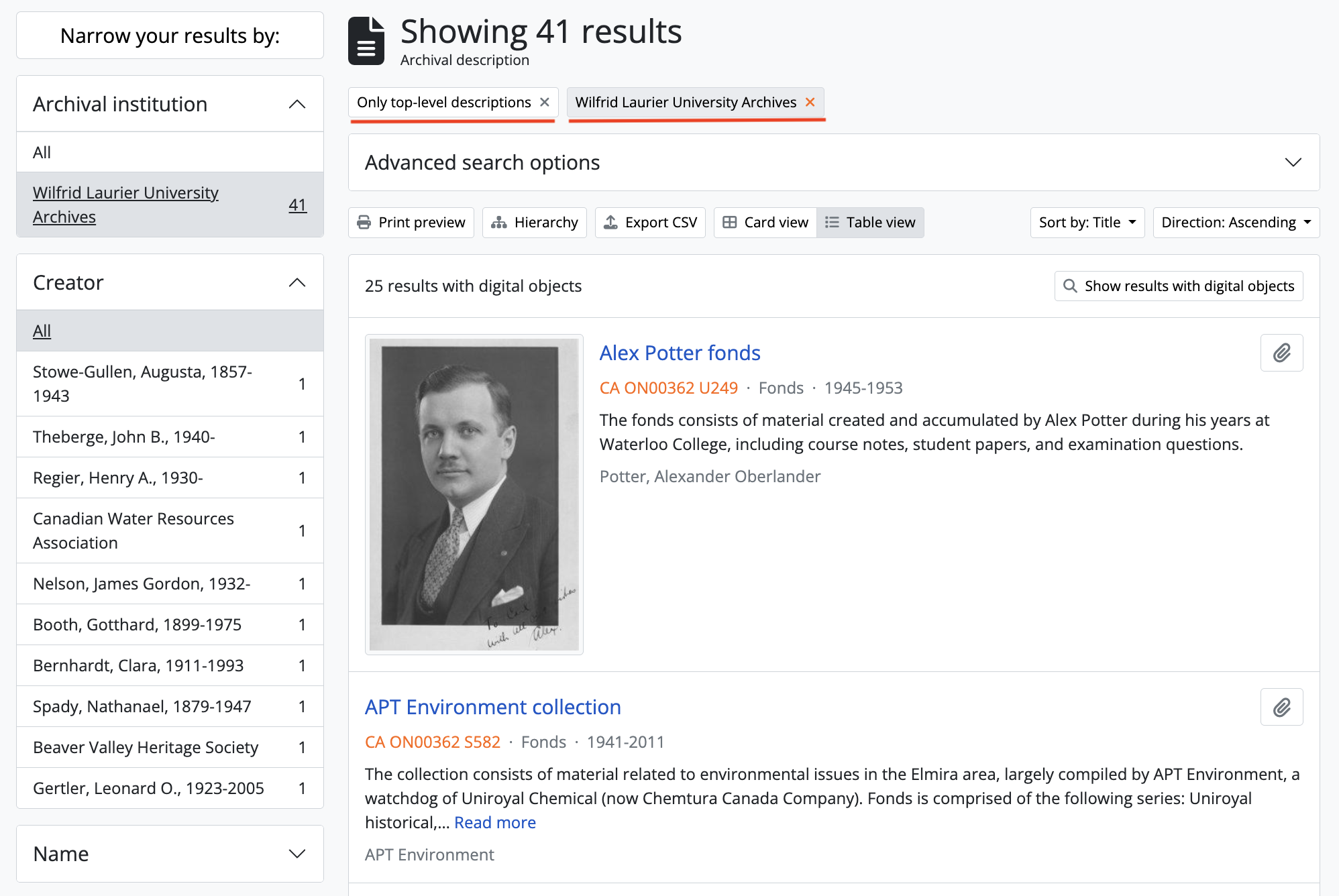 Example of a filter tag on a search results page
