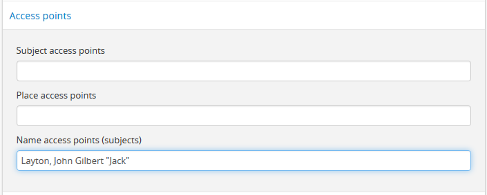 An image of creating a new authority record on the fly