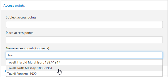 An image of linking an authority record