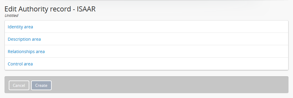 An image of a new authority record