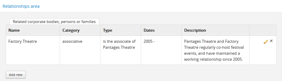 An image of the relationships area in the edit template